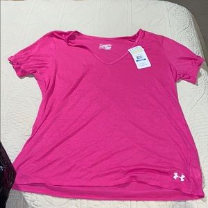 pink athletic shirt